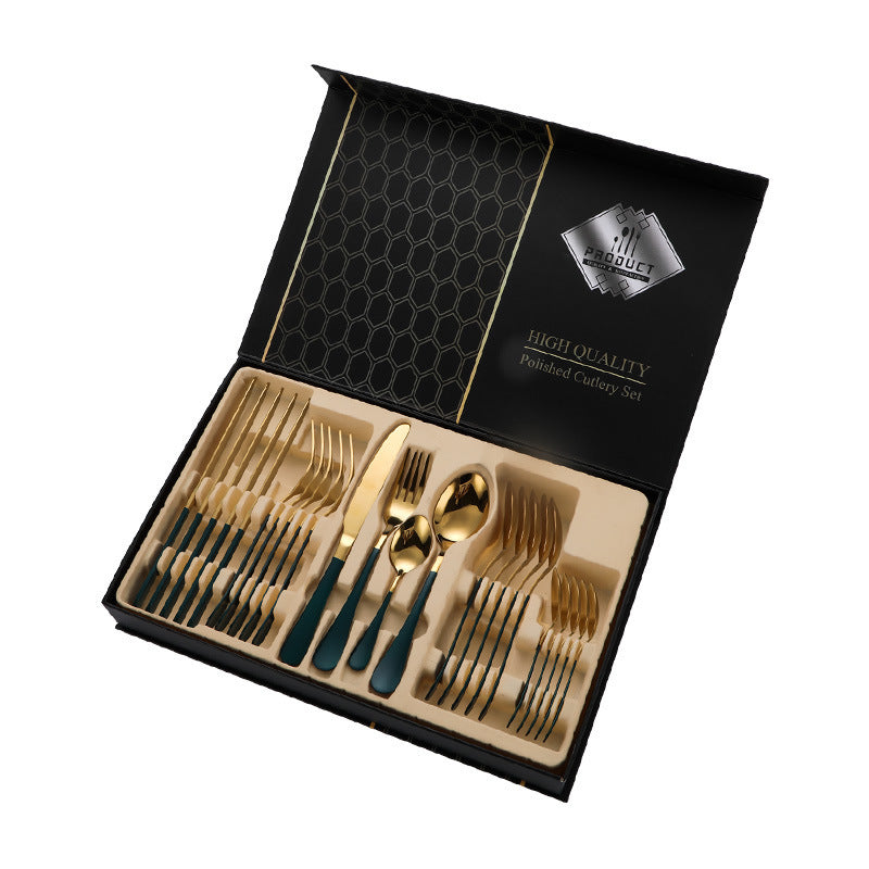 24-piece stainless steel cutlery set