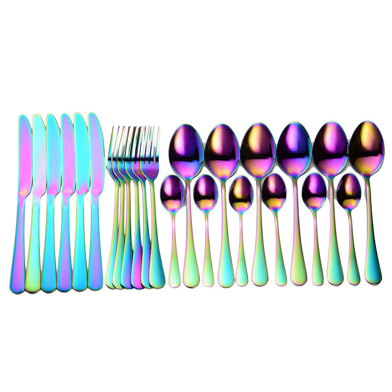 24-piece stainless steel cutlery set