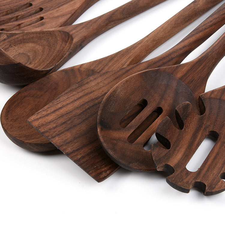 6-Piece Black Walnut Kitchen Utensils