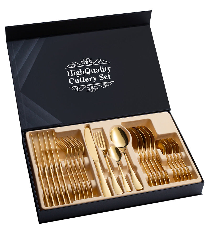 Stainless Steel Cutlery Set 24-Piece Box