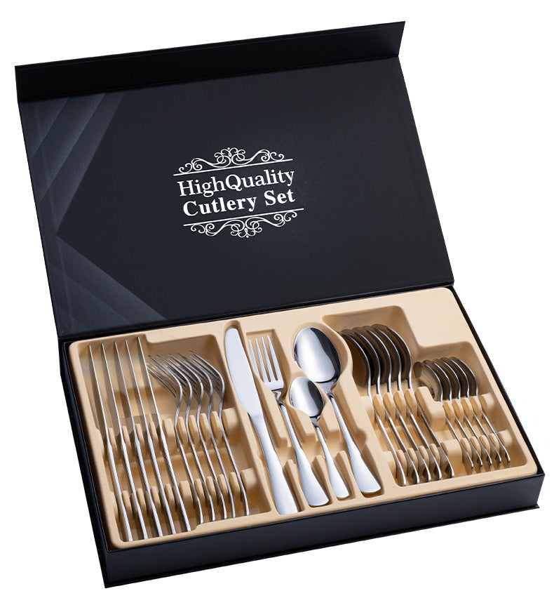 Stainless Steel Cutlery Set 24-Piece Box