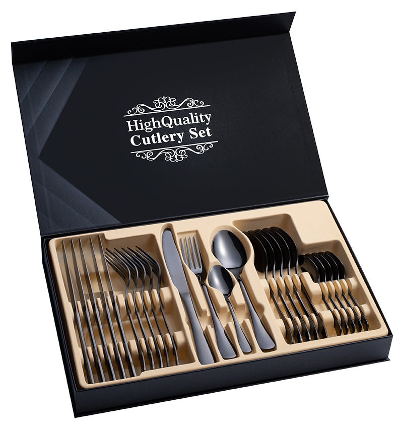 Stainless Steel Cutlery Set 24-Piece Box
