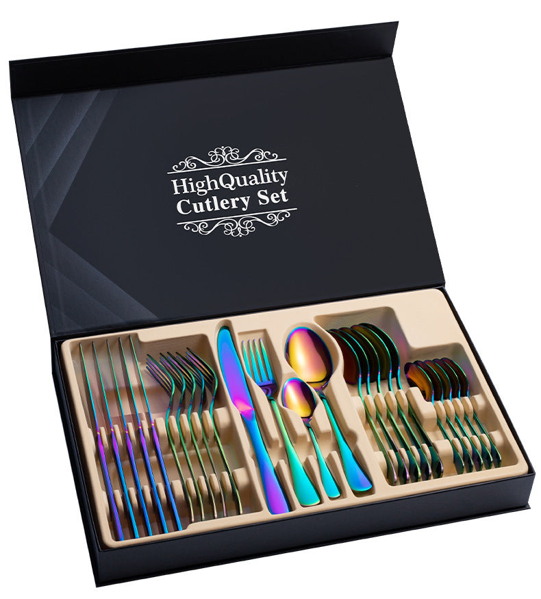 Stainless Steel Cutlery Set 24-Piece Box