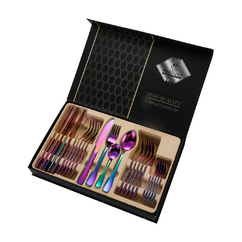 24-piece stainless steel cutlery set