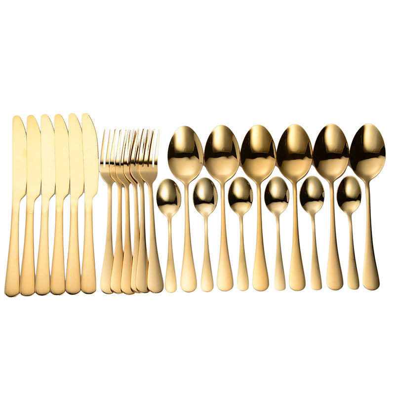 24-piece stainless steel cutlery set