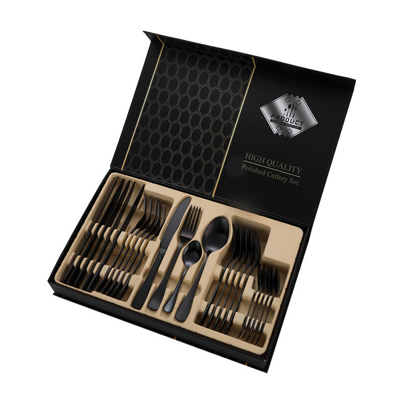 24-piece stainless steel cutlery set