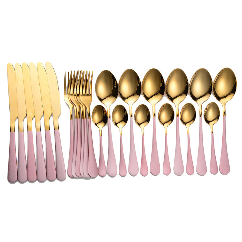 24-piece stainless steel cutlery set
