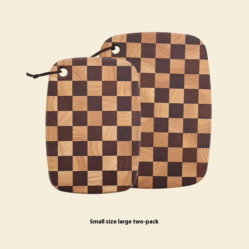 Acacia Chessboard Grid Cutting Board