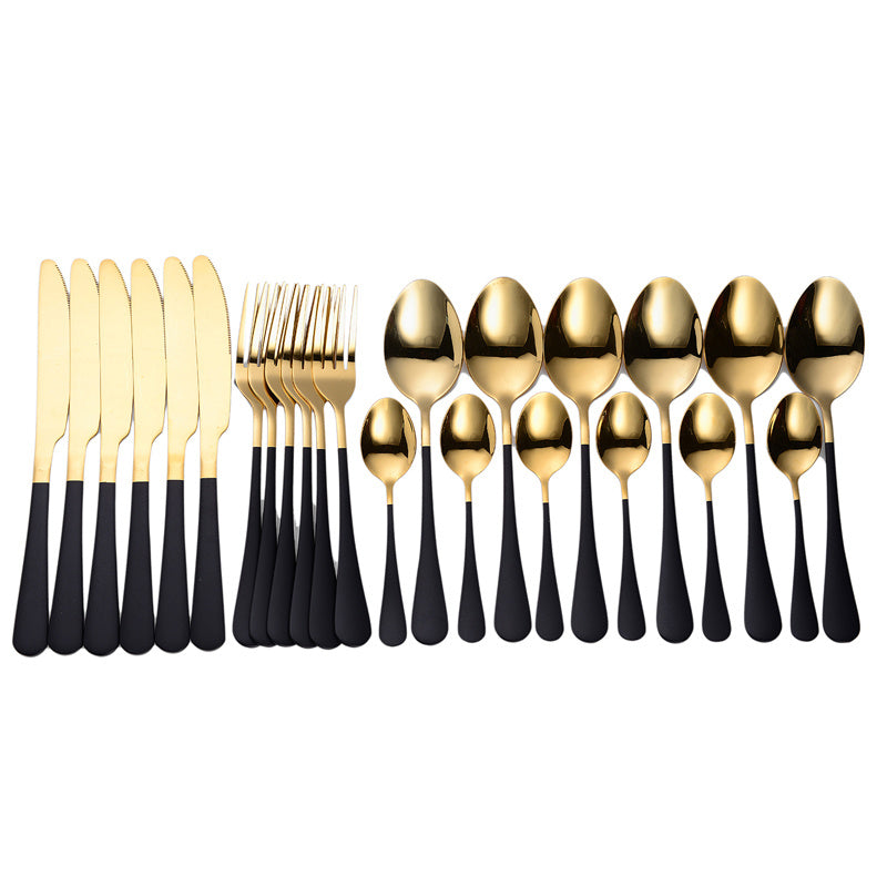 24-piece stainless steel cutlery set