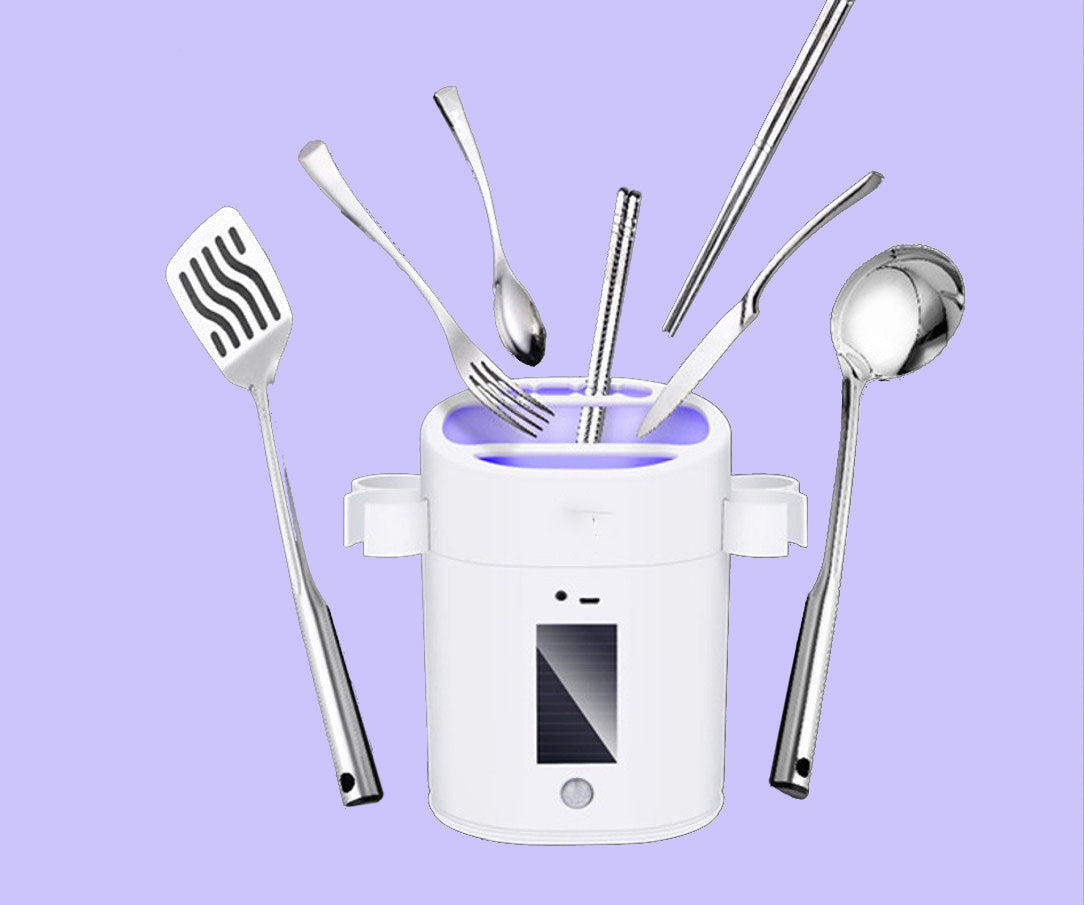 Kitchen Smart Sterilization Cutlery Rack