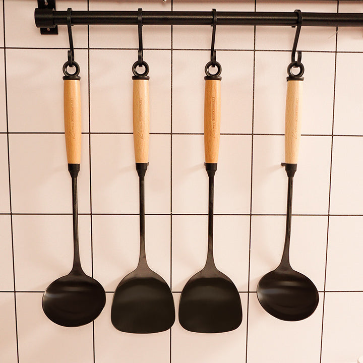 Household Kitchen Wooden Handle Utensils Set