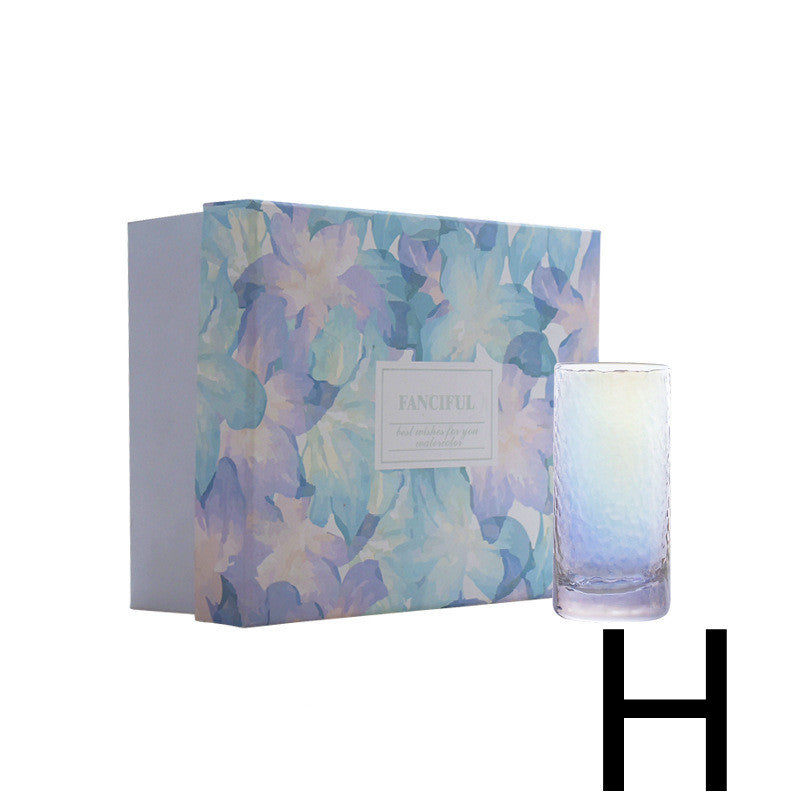 Creative Colorful Hammer Pattern Glass Set