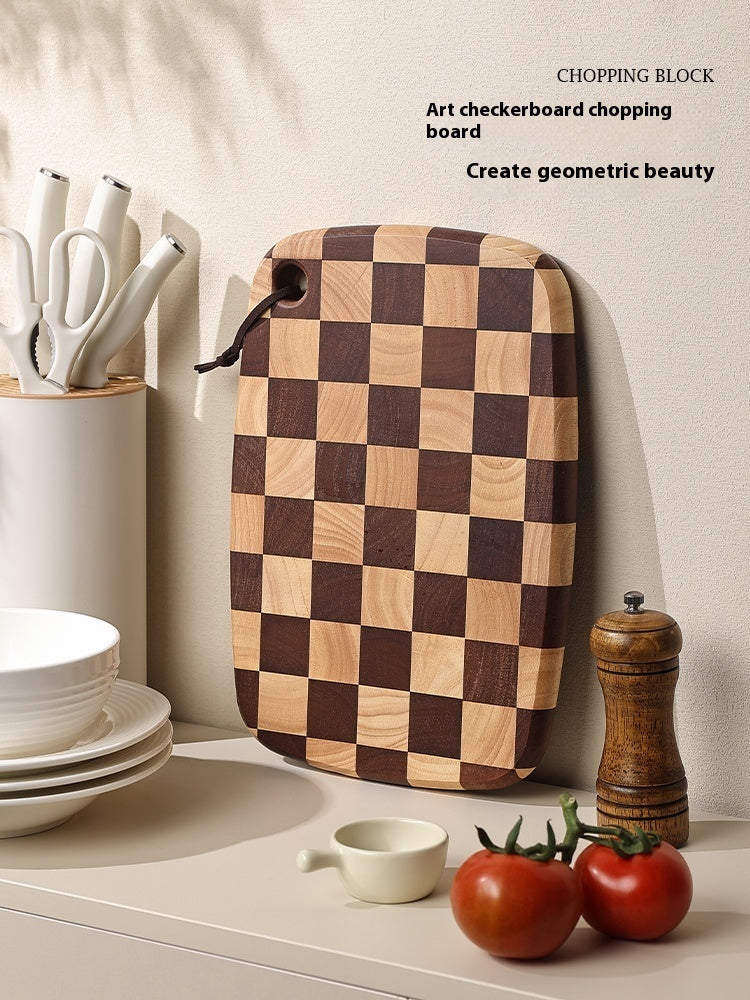 Acacia Chessboard Grid Cutting Board