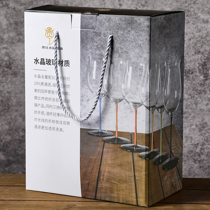 Lead-free Crystal Red Wine Glass Set