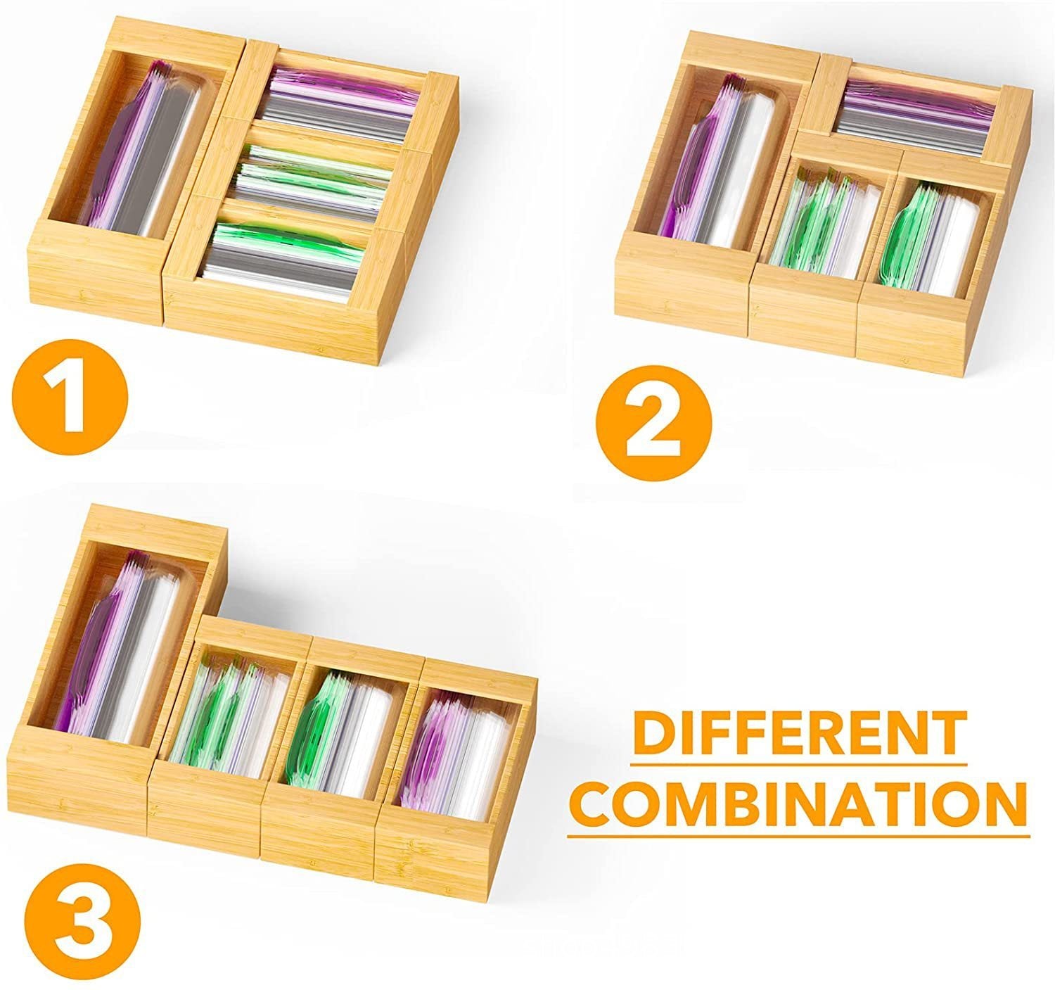 Kitchen Storage Drawer Organizer Box